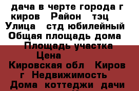 дача в черте города г киров › Район ­ тэц 5 › Улица ­ стд юбилейный › Общая площадь дома ­ 16 › Площадь участка ­ 4 › Цена ­ 100 000 - Кировская обл., Киров г. Недвижимость » Дома, коттеджи, дачи продажа   . Кировская обл.